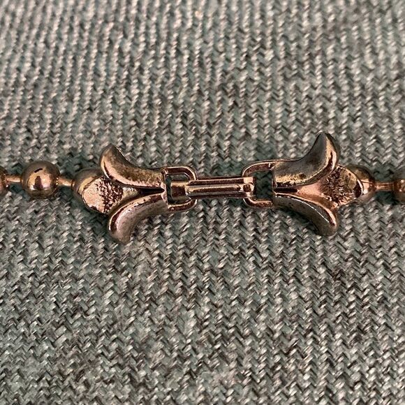 Vintage Goldette Faux Silver Turquoise Necklace - Picture 6 of 8